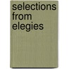 Selections From Elegies door Onbekend