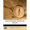Selections From M. Pauw door Cornelius De Pauw