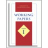 Working Papers Volume I door Institute for International Economics