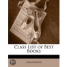 Class List of Best Books door Onbekend