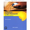 Effective Legal Research door John Knowles
