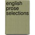 English Prose Selections