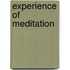 Experience Of Meditation