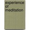 Experience Of Meditation door Jonathan Shear