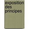 Exposition Des Principes door Honore Torombert