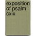 Exposition Of Psalm Cxix