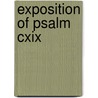 Exposition Of Psalm Cxix door Charles Bridges