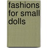 Fashions for Small Dolls by Rosemarie Ionker