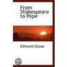 From Shakespeare To Pope door Edmund Gosse