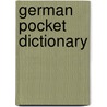 German Pocket Dictionary door Onbekend