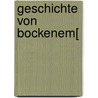 Geschichte Von Bockenem[ door Friedrich Buchholz