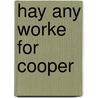 Hay Any Worke For Cooper door Martin Marprelate