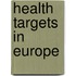 Health Targets in Europe