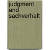 Judgment and Sachverhalt door James M. DuBois