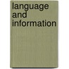 Language and Information door Zellig S. Harris