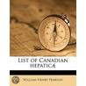 List Of Canadian Hepatic door William Henry Pearson