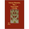 Literary Remains, Vol. 1 by Samuel Taylor Coleridge