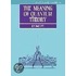 Meaning Quantum Theory P