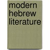 Modern Hebrew Literature door Onbekend