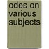 Odes On Various Subjects