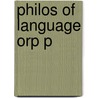 Philos Of Language Orp P door Searle