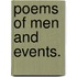 Poems Of Men And Events.