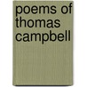 Poems Of Thomas Campbell door Onbekend