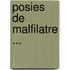 Posies de Malfilatre ...