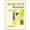 Quality Of Life Research by Mark Rapley