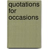 Quotations For Occasions door Onbekend