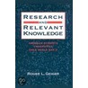 Research And Knowledge C by Roger L. Geiger