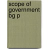 Scope Of Government Bg P by Unknown