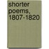 Shorter Poems, 1807-1820