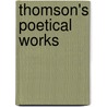 Thomson's Poetical Works door James Thomson