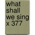What Shall We Sing X 377