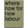 Where Now for New Labour door Anthony Giddens