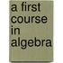 A First Course In Algebra