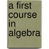 A First Course in Algebra