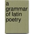 A Grammar Of Latin Poetry