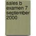 Sales B examen 7 september 2000