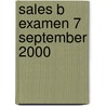 Sales B examen 7 september 2000
