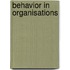 Behavior In Organisations