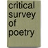 Critical Survey of Poetry