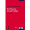 Einführung in die Syntax door Karl-Heinz Ramers