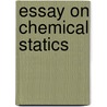 Essay on Chemical Statics door Claude-Louis Berthollet