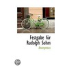 Festgabe F R Rudolph Sohm door . Anonymous