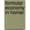 Formular Economy in Homer by Rainer Friedrich