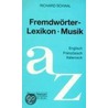Fremdwörterlexikon Musik by Richard Schaal