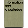Information And Knowledge by Giuseppe Primiero