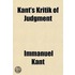 Kant's Kritik of Judgment